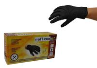 Γάντια νιτριλίου μαύρα χωρίς πούδρα 100τεμ. μήκος 24cm, πάχος 0,11mm, βάρος 5,5gr και μέγεθος M
